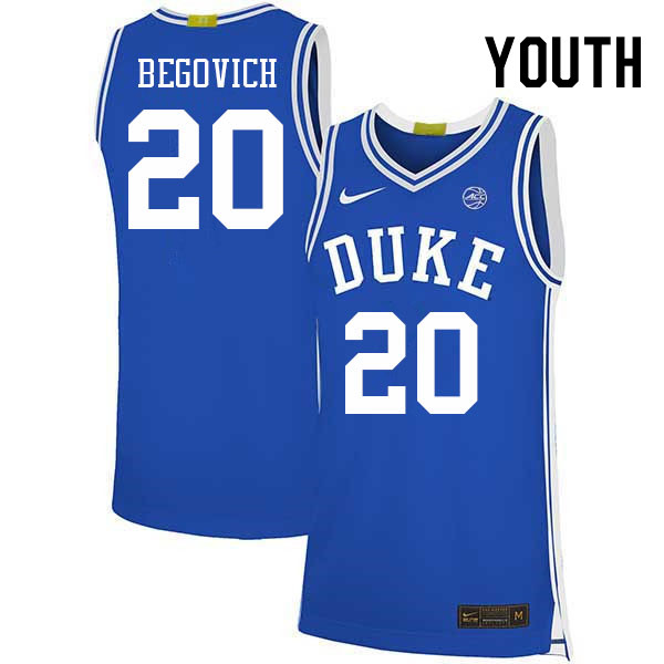 Youth #20 Neal Begovich Duke Blue Devils College Basketball Jerseys Stitched Sale-Blue